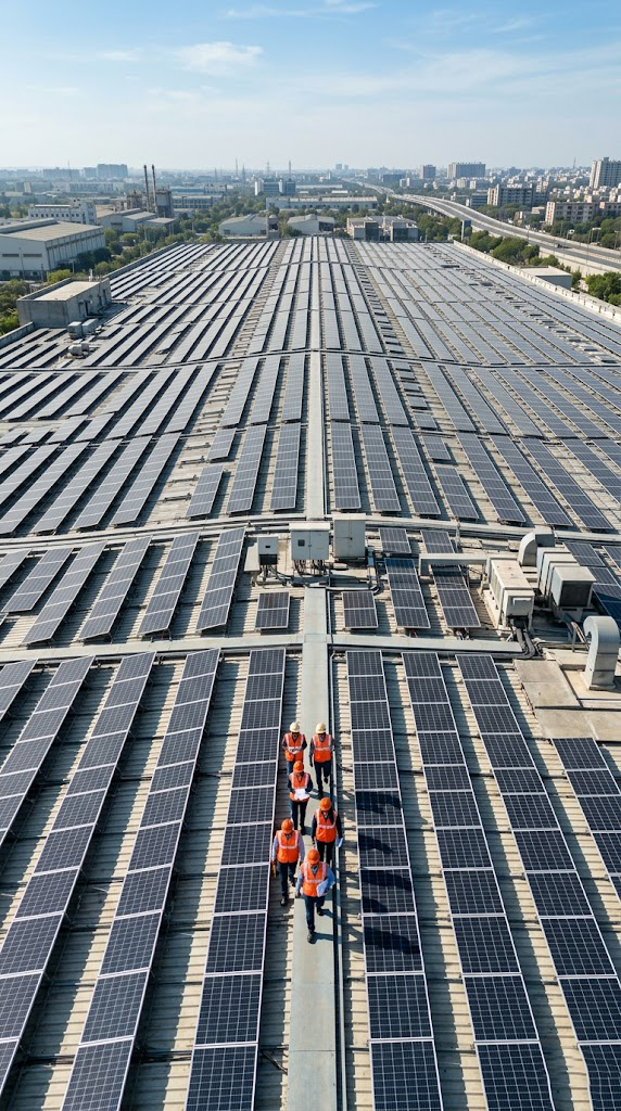 Industrial solar plant