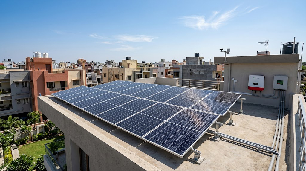 On grid rooftop solar system