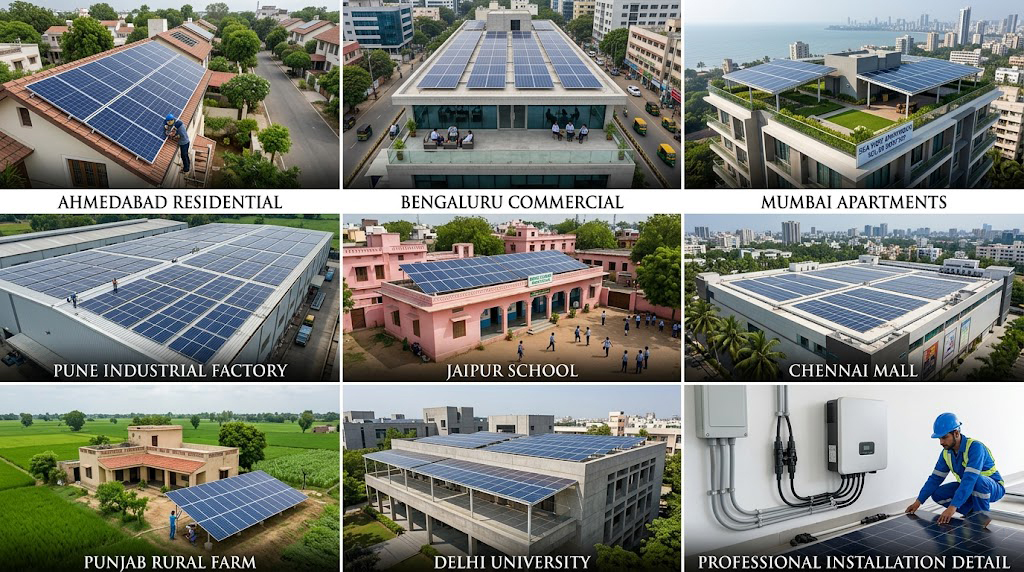 Solar projects across sectors
